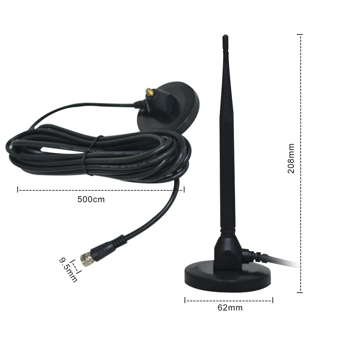 Antenne TV HD extérieure pour voiture avec base magnétique