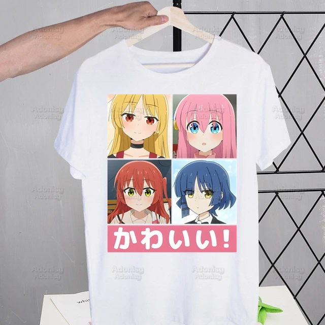 Anime BOCCHI THE ROCK! hitori bocchi T-shirt Summer women men Short Sleeve  Tees