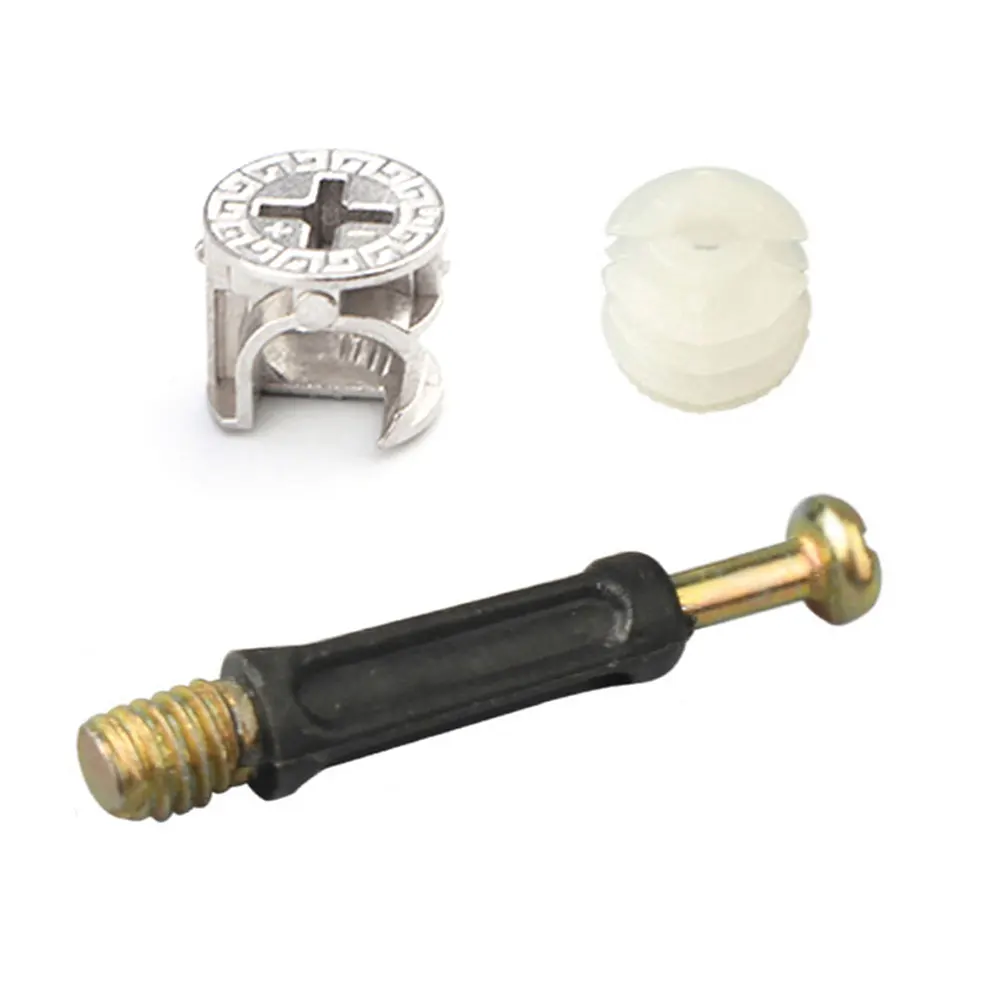 Screw Bolt Nut Set 20Pcs Furniture Connecto Three In One Screw Furniture Connector Bolt Eccentric Wheel Fixed Wardrobe Wood Screw