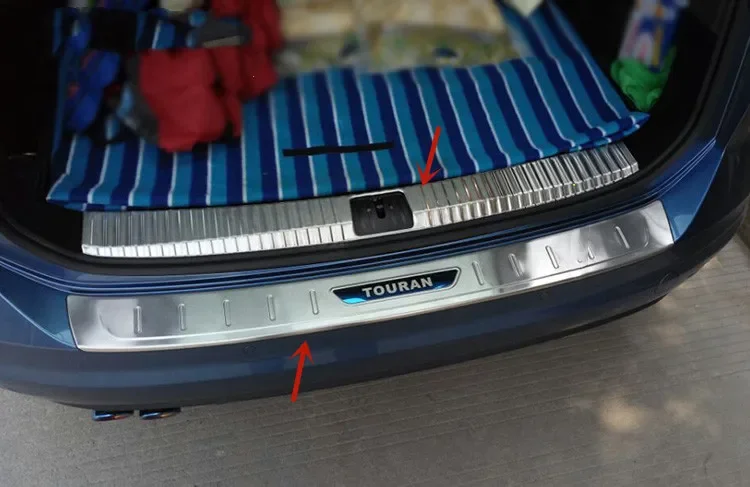 

Защитная пластина порога багажника из нержавеющей стали для Volkswagen Touran 2016-2023, защита от царапин, автомобильные аксессуары