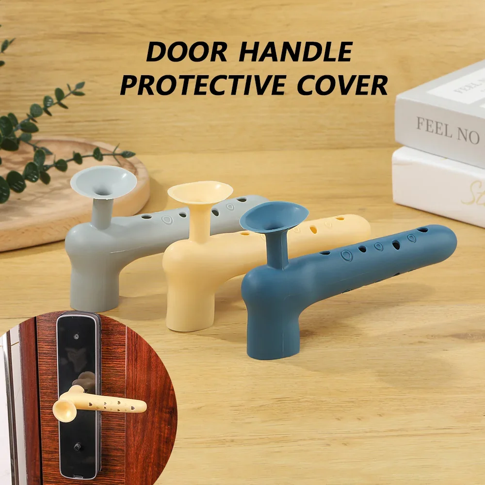 Handles for Doors Silicone Door Knob Cover Suction Cup Mat Thicken Anti-collision for Baby Wall Door Handle Glove Home