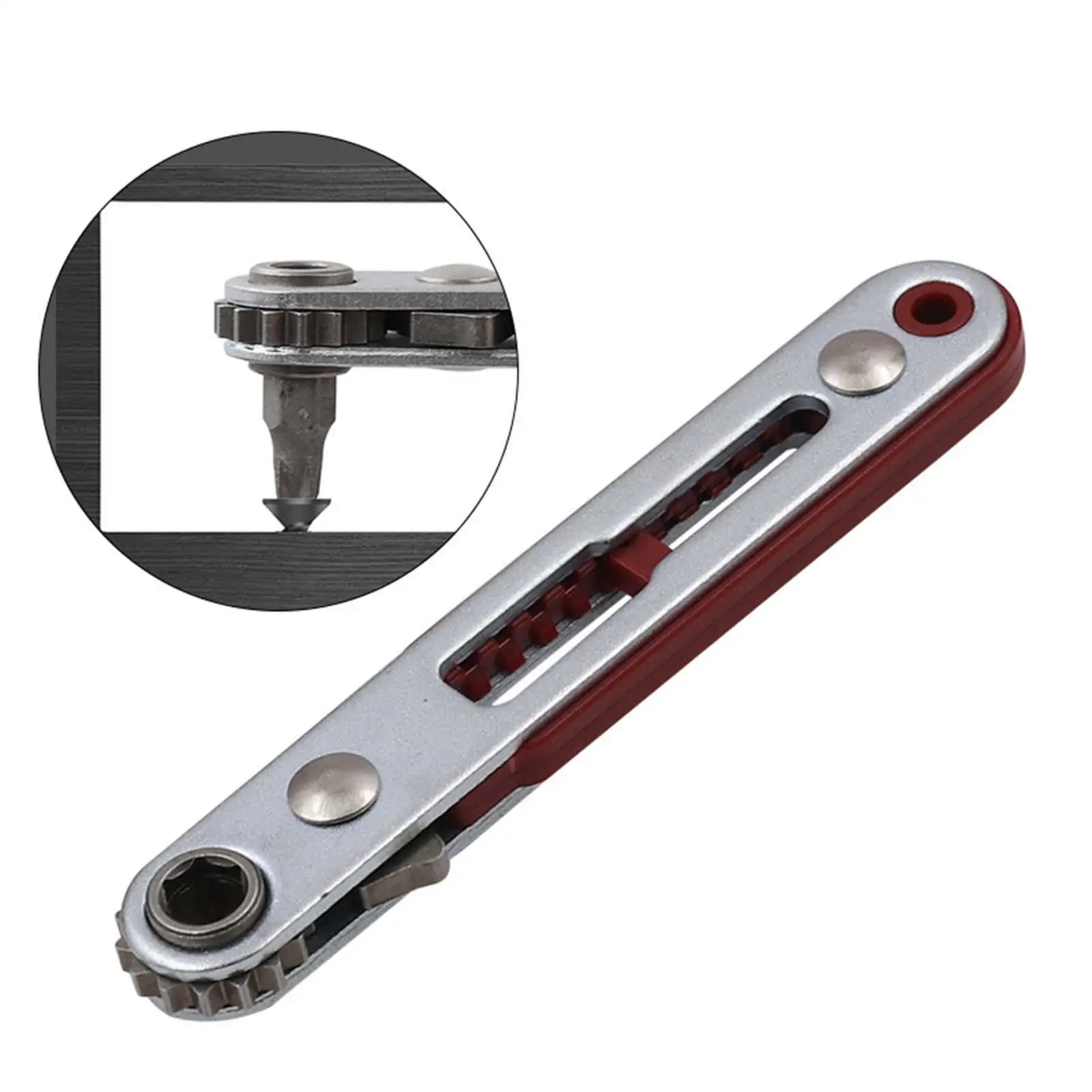 1 4 Mini High Offset Ratcheting Screwdriver with Two Heads Low