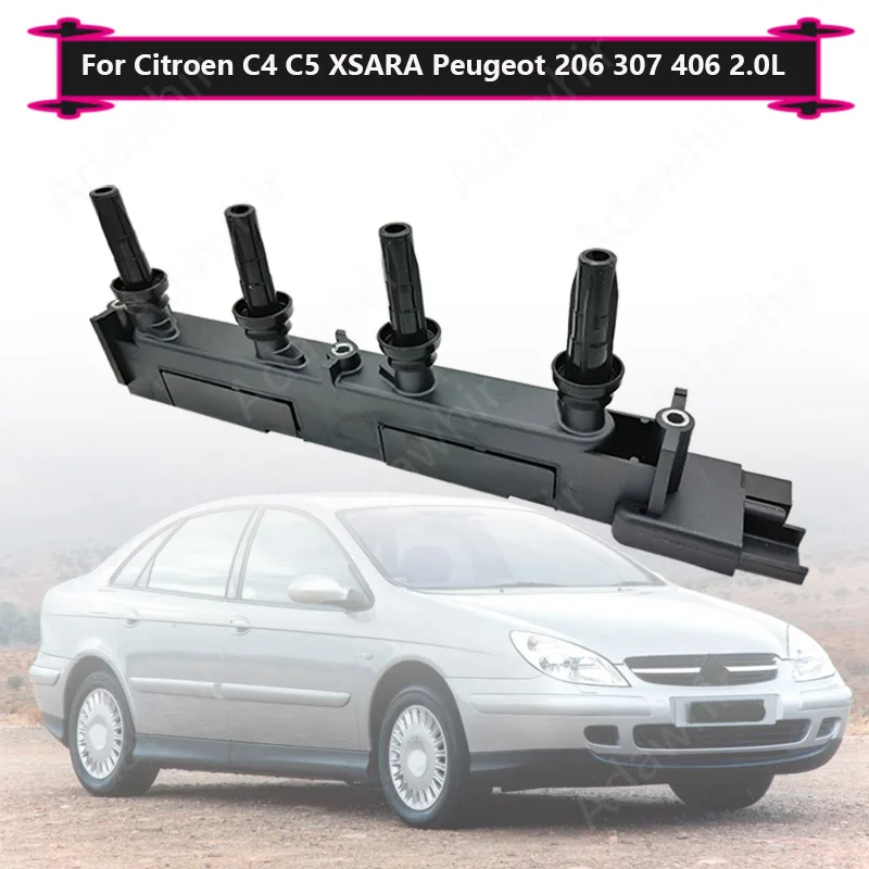 Ignition Coil Pack for Peugeot 206 307 406 2.0L RFN RFR Citroen C4 C5
