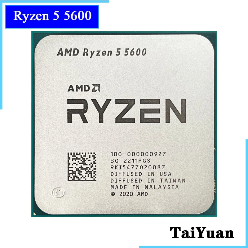 fastest cpu AMD Ryzen 5 5600 R5 5600 3.5 GHz Six-Core Twelve-Thread CPU Processor 7NM L3=32M 100-000000927 Socket AM4 cpu processor