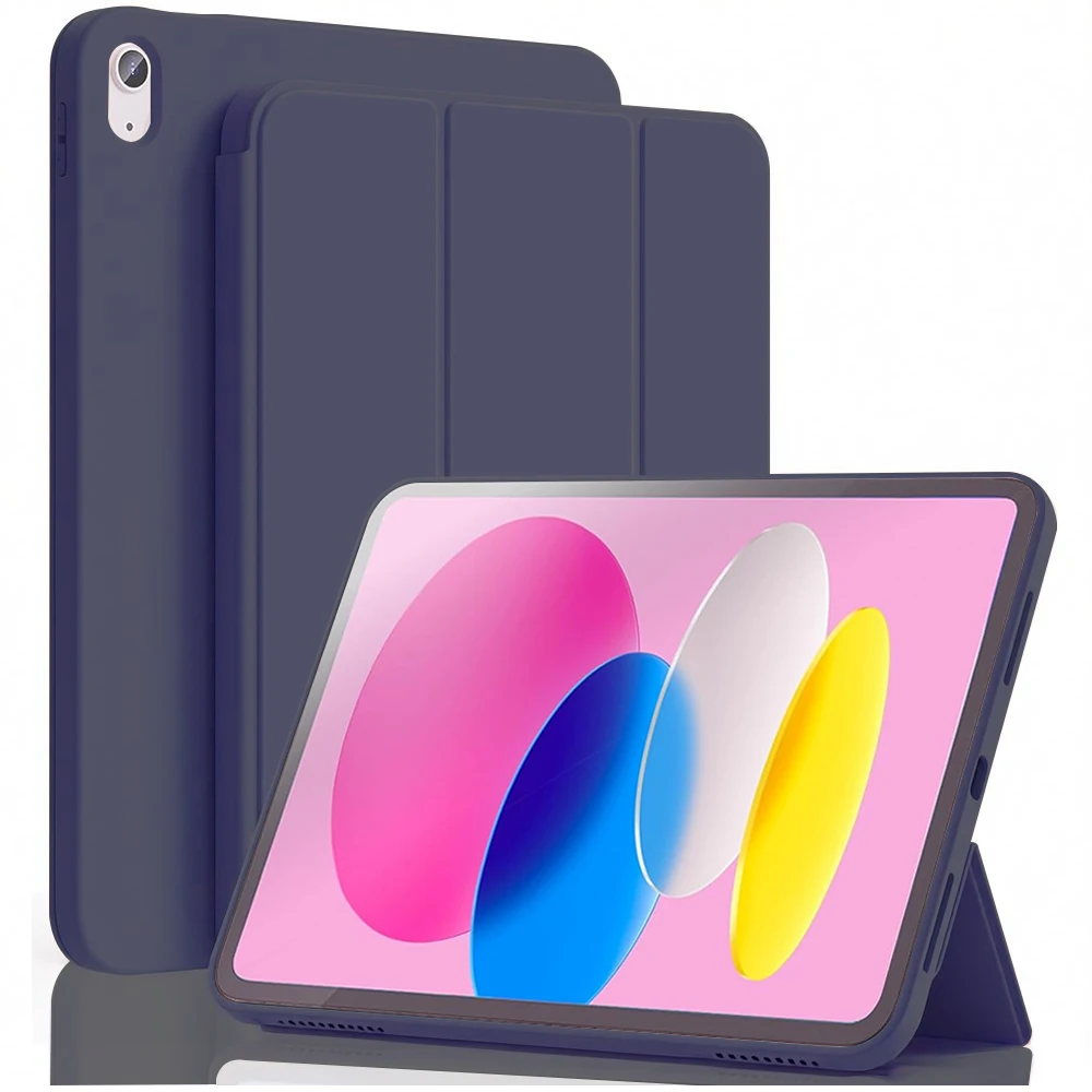Premium Faux Leather Tri-Fold Tablet Case with Auto Sleep/Wake Functionality