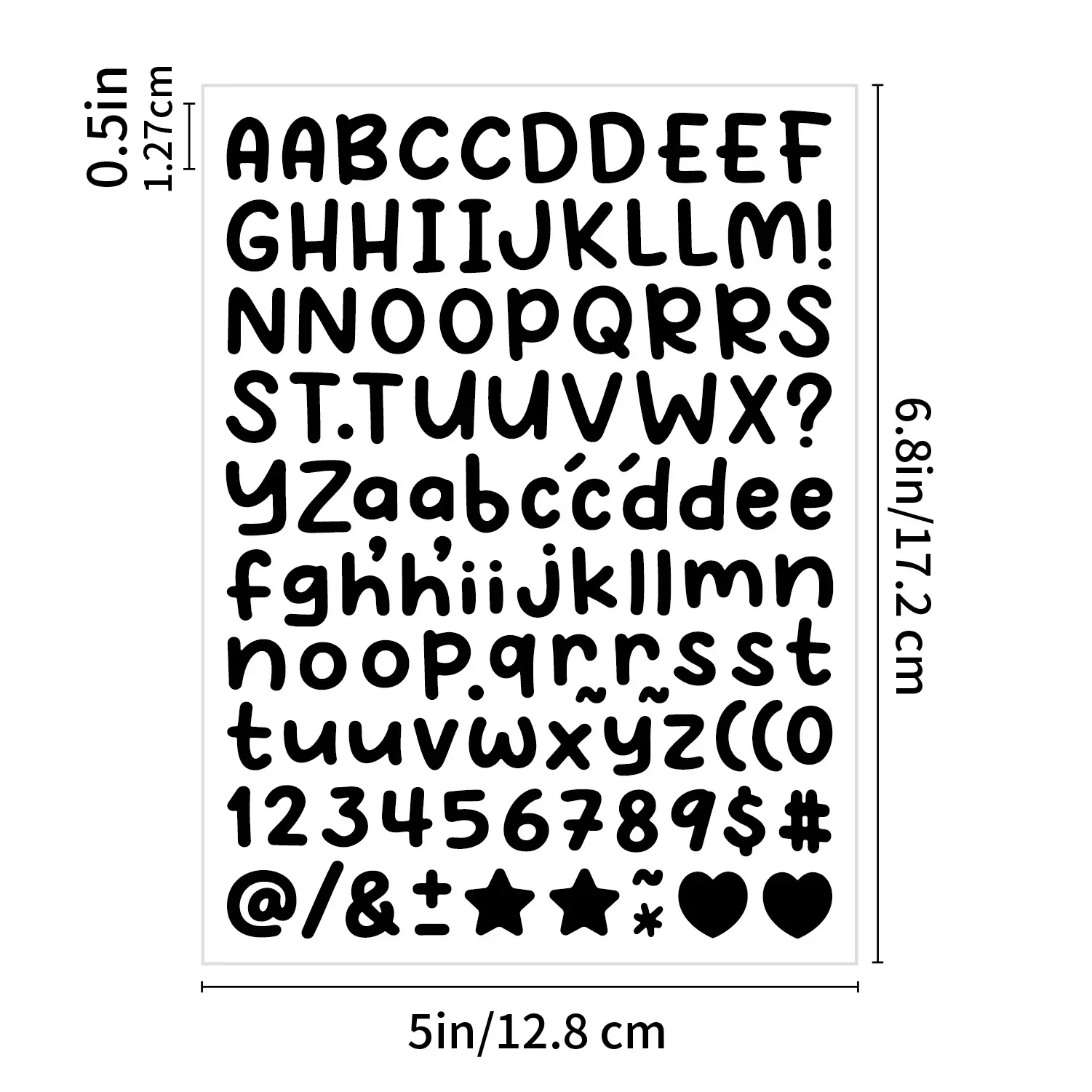 5 Sheets Letter Stickers Number Alphabet Sticker for Stationery Scrapbook Grad Cup Mug DIY Crafts Art Making