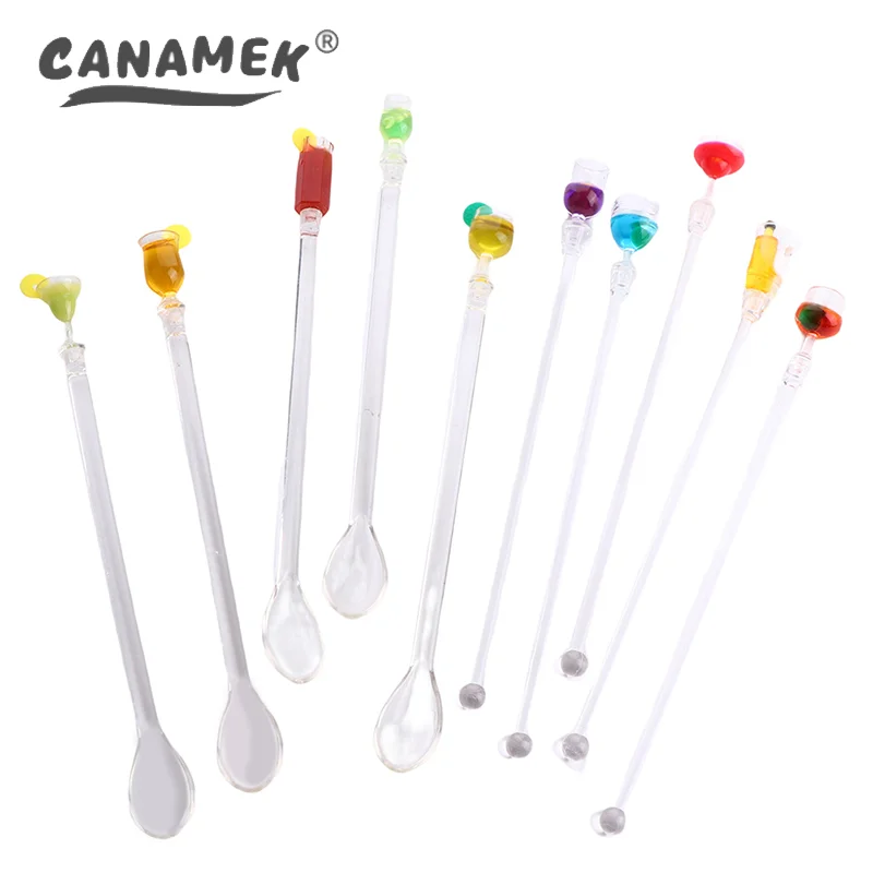 Cocktail Stirrer Drink Mixing Stick Set Acrylic Cocktail Mixer Blender Bar Supplies Swizzle Stirrer