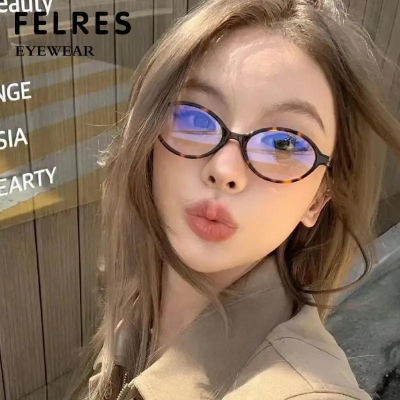 Trendy Retro Oval Small Frame Reading Glasses For Women Men Anti Blue Light Prescription Presbyopia Glasses Optical Magnifier 2