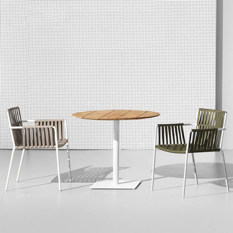 

Restaurant Round Outdoor Table Small Nordic Heter Garden Coffee Table Desk Picnic Lightweight Salon De Jardin Exterieur Tables