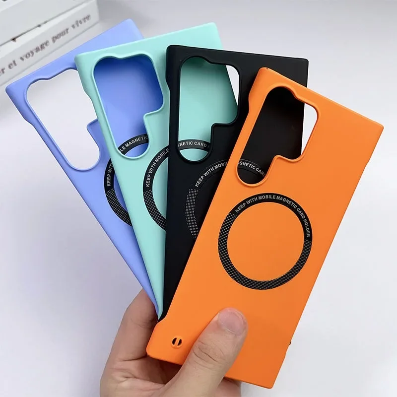 Fashion Frameless Magnetic Slim Wireless Charging Phone Case