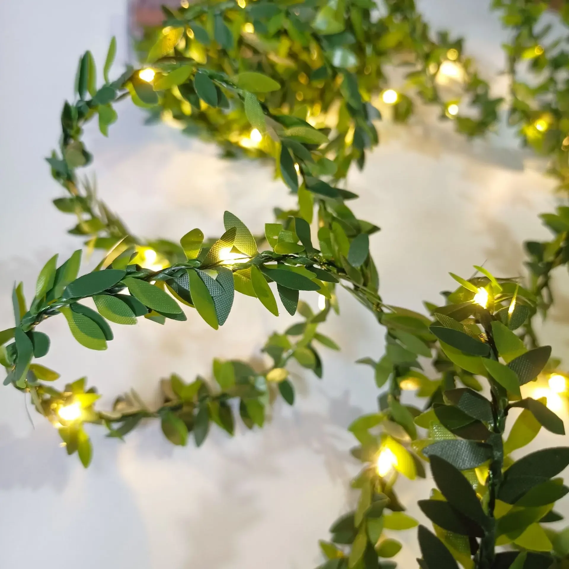 Flower Green Leaf String Lights 2M-10M Artificial Ivy Vine Fairy Light Wedding Party Decoration Christmas Home Room Wall Plant led string lights decorative lights string lights led fairy lights