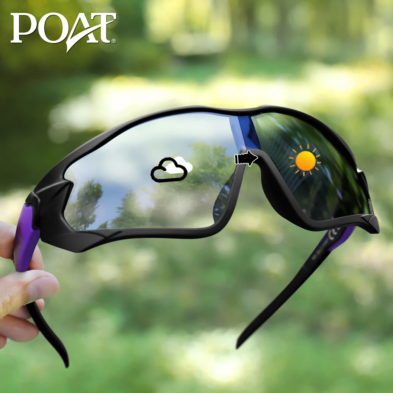 POAT Photochromic Sunglasses Cycling Fishing Running