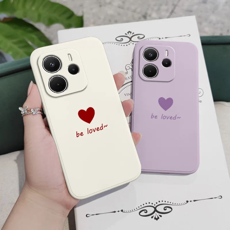 Elegant Liquid Silicone Heart Phone Case - Simple and Stylish Design