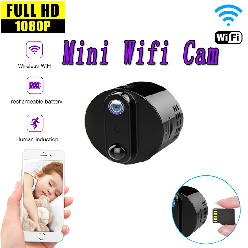 HD 1080P Mini Camera Wireless WiFi Remote Surveillance Cam Miniature