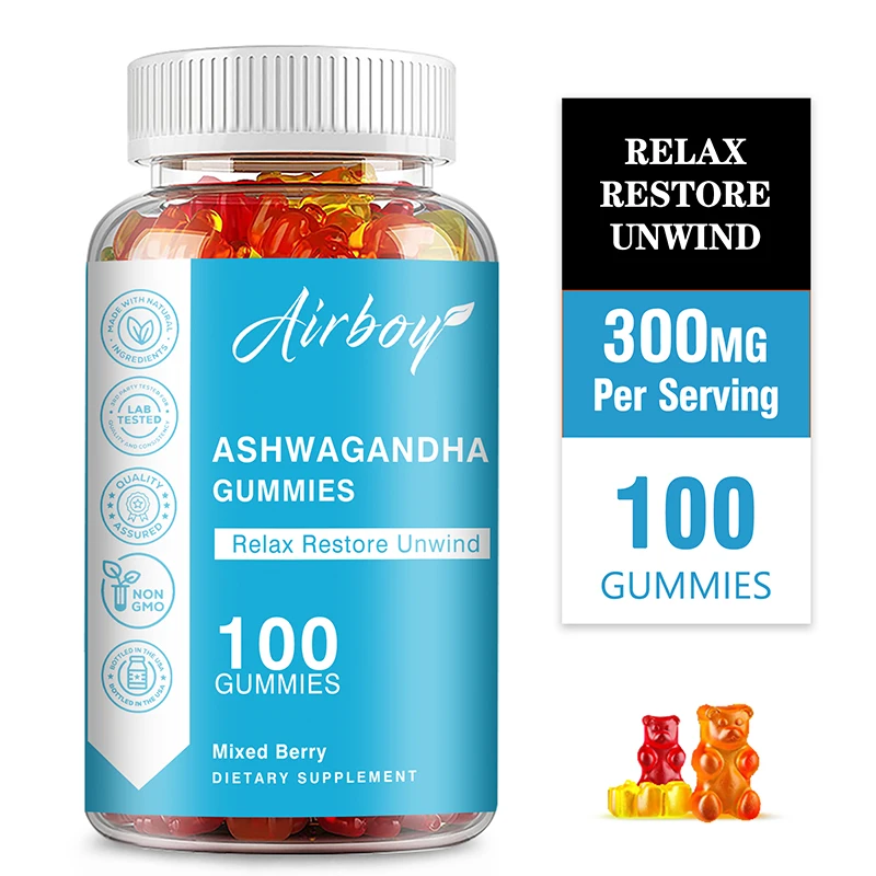 Ashwagandha Gummies Improve Sleep Balance Mood Relieve Stress Enhance Cognitive Ability Immune Support
