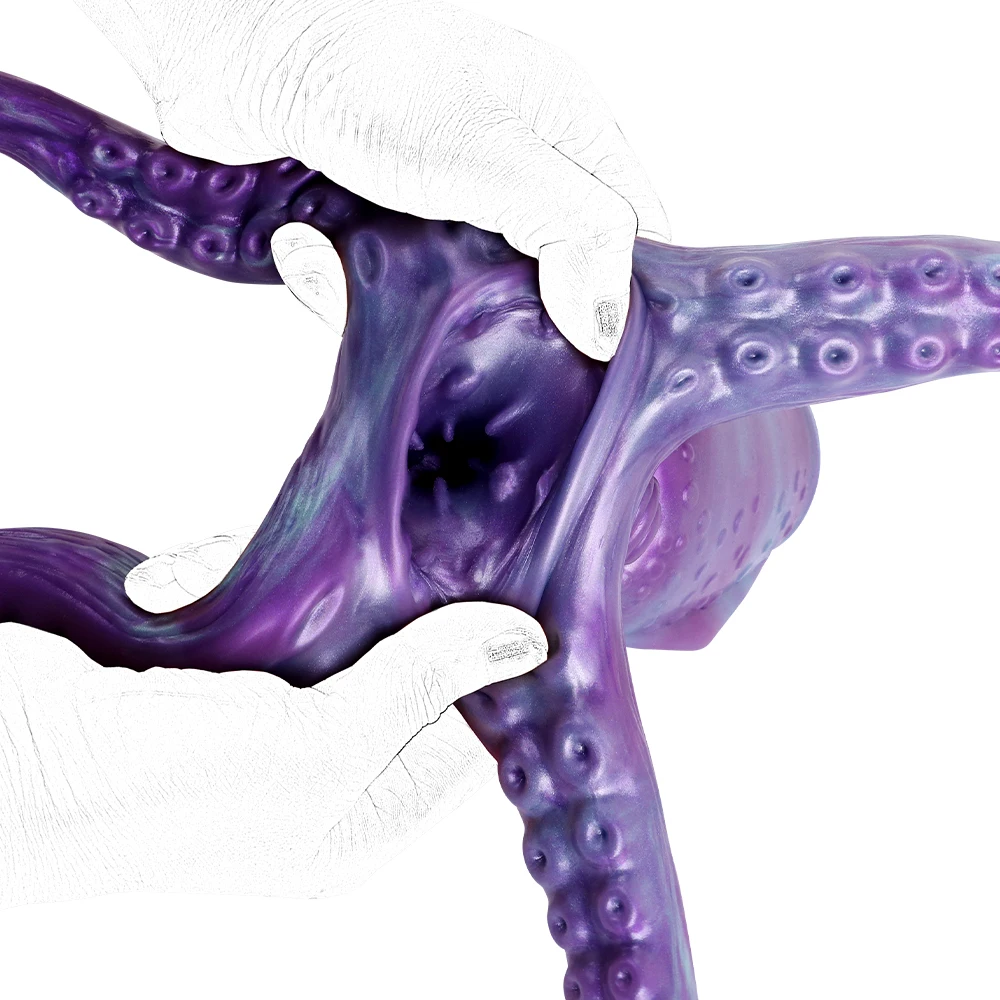 Male Masturbator NYOTA Animal Octopus Male Masturbator Soft Silicone Aircraft Tentacle Anal Plug Realistic Vagina Onahole Adult Sex Toys For Men