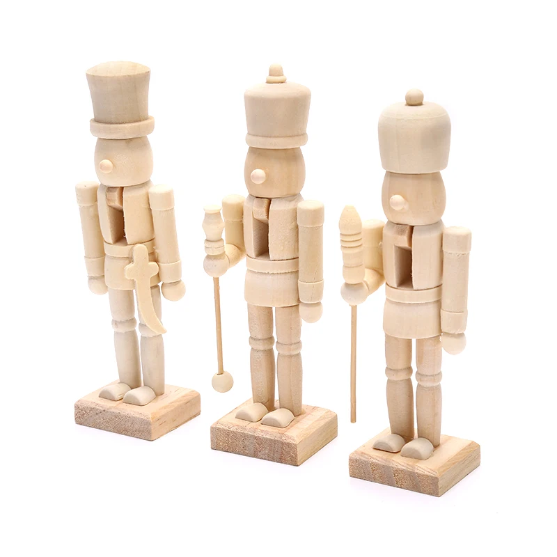 

12CM Fine Wooden Nutcracker Soldier Shape Puppet Christmas Gift Decoration 2020 New Household Nutcracker Decorations