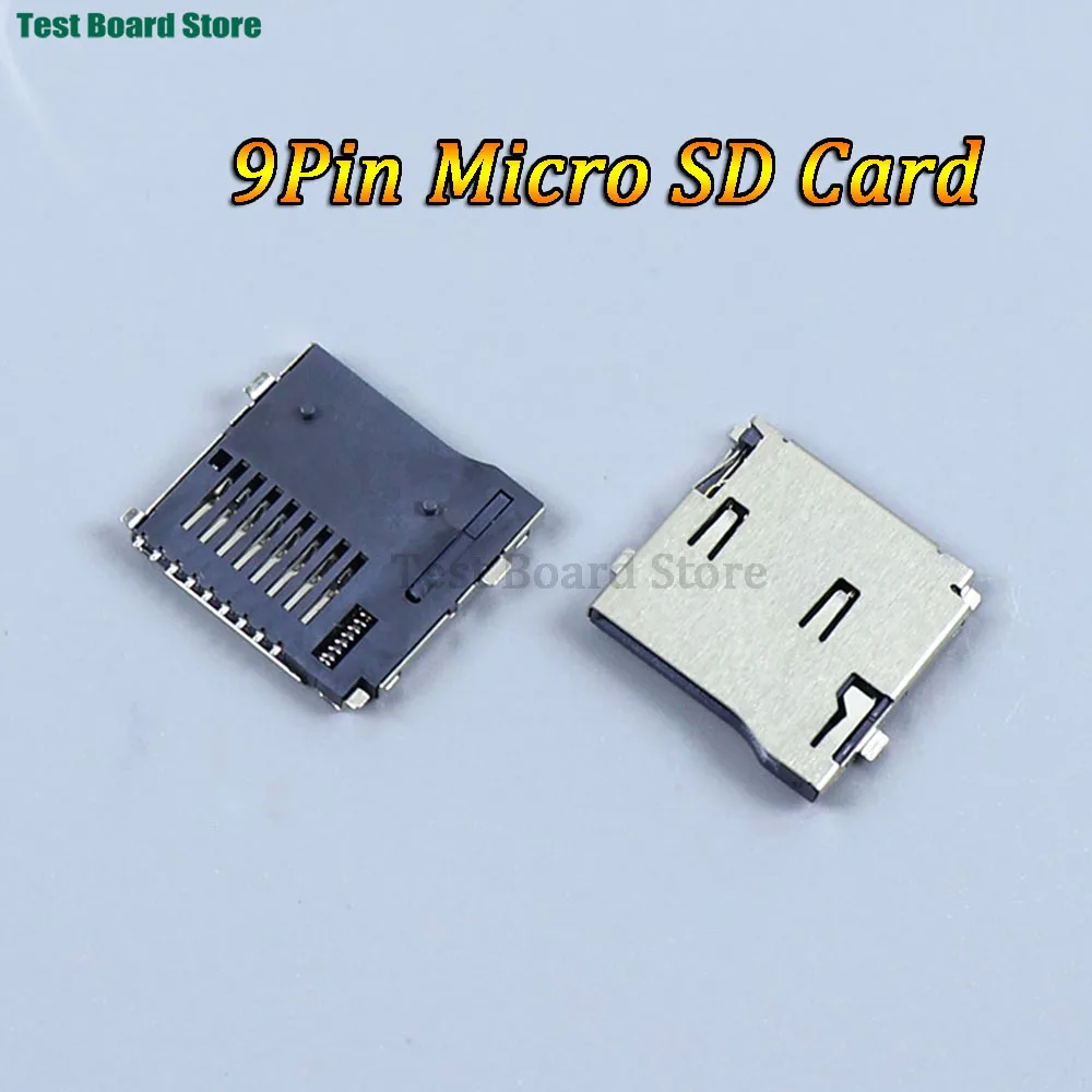 5/10 adet SMD kendinden elastik TF kart tutucu okuyucu kart tutucu itme tipi 9pin çift basınçlı harici kaynak TF kart yuvası