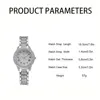 1 Female Silver Alloy With Charming Four Shot Rhinestone Embellishment Circular Dial Quartz Watch And 1 Love Decoration 6