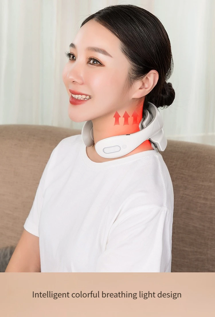 Neck Massage Intelligent Charging Heating Hot Pressing Magnetic Pulse Fashion Multi User Usage Portable Pulse Neck Massager 9