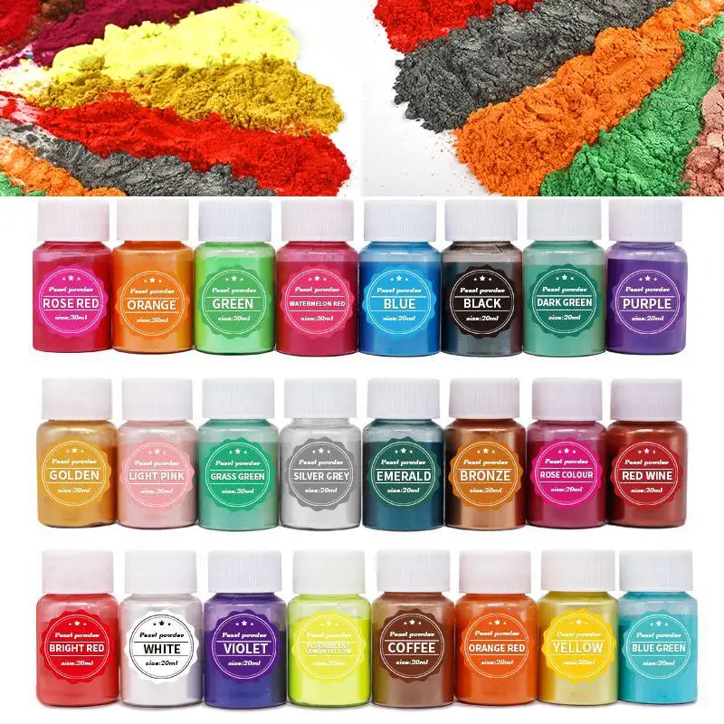 Mica powder pigment 20ml Pearlescent for Epoxy Resin DIY Jewelry Crafts Candle