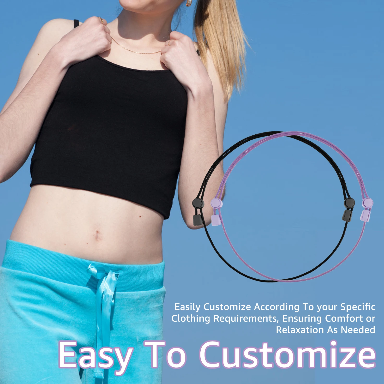 2Pcs Women Belt Crop Tuck Band Adjustable Croptuck Elastic Straps Versatile  Flexible Shirt Tucking Tool Clothing Accessories
