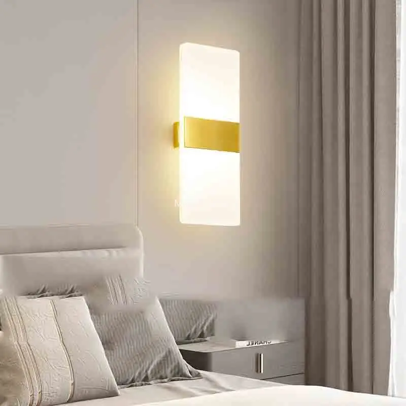 

Shadow Copper Wall Lamp Modern Simple Light Luxury Wall Sconce Living Room Corridor Wandverlichting Binnen Bedroom Furnitures