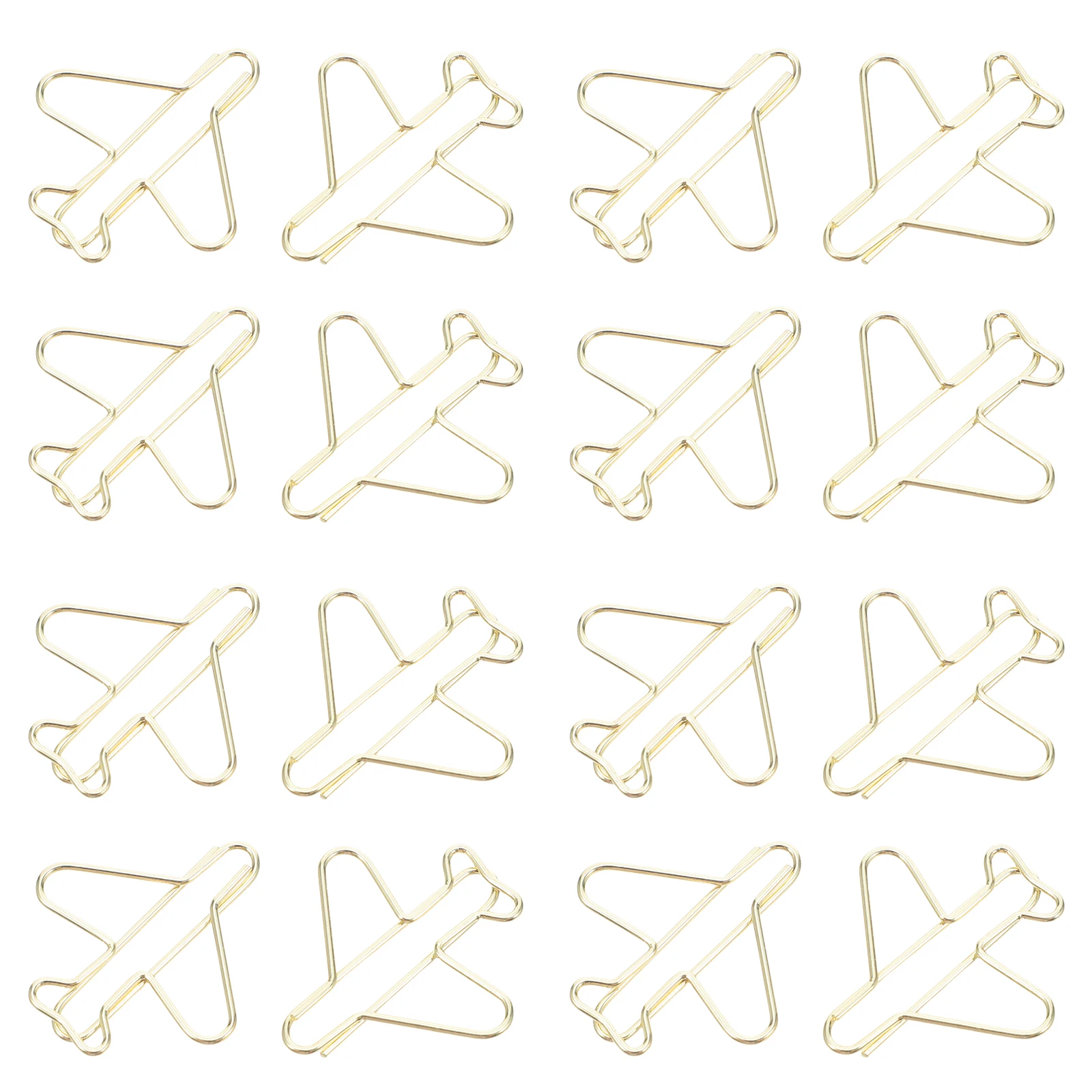 100pcs Gold Paper Clips Mini Airplane Planner Clips Decorative Metal Office Kawaii Stationery for School Goodie Bag Fillers