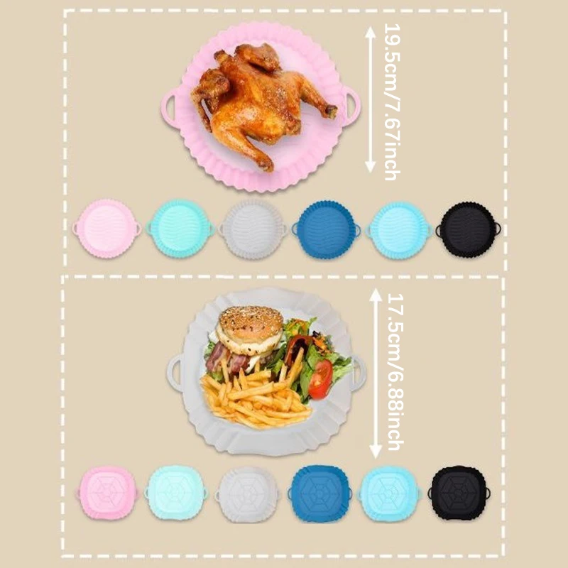 Air Fryer Accessories Air Fryer Basket Air Fryer Baking Tray 1PC Silicone