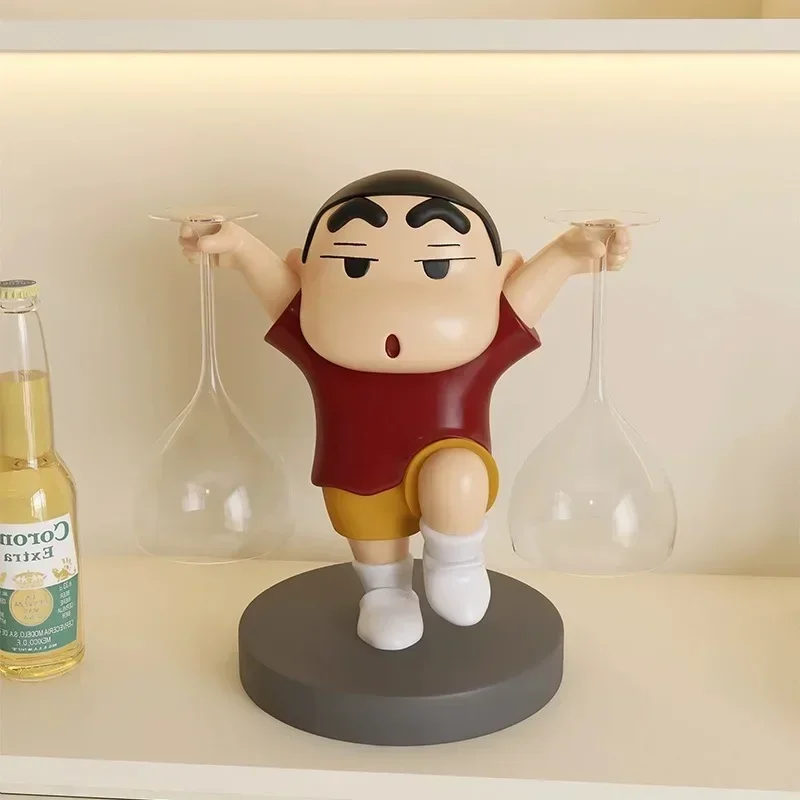 

Новый Crayon Shin-Chan 23/25 см Высококачественный большой винный шкаф для гостиной из смолы стойка для красного вина мягкие декоративные украшения подарок