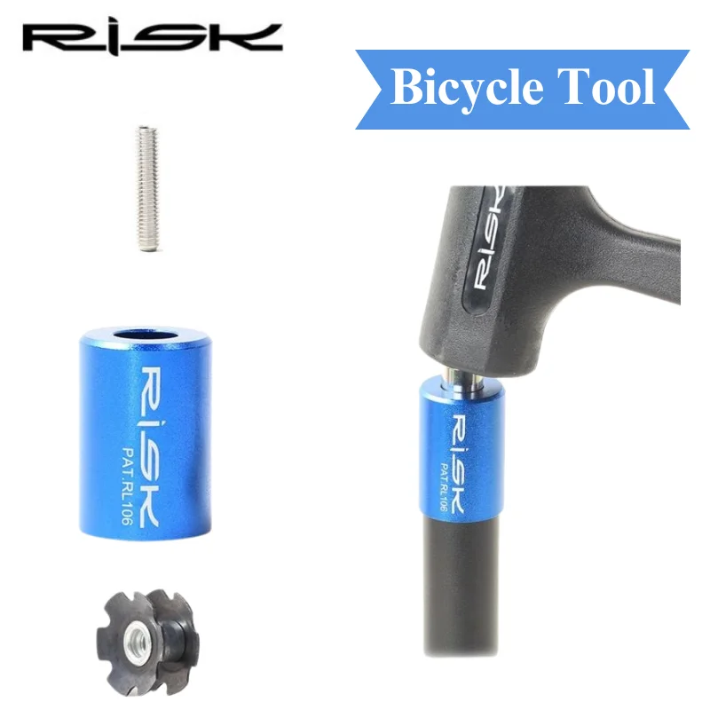 RISK 자전거 도구 프론트 포크 헤드셋 설치기 스타 너트 설정 설치 세트, MTB 로드 바이크 스틸 드라이버 수리 도구