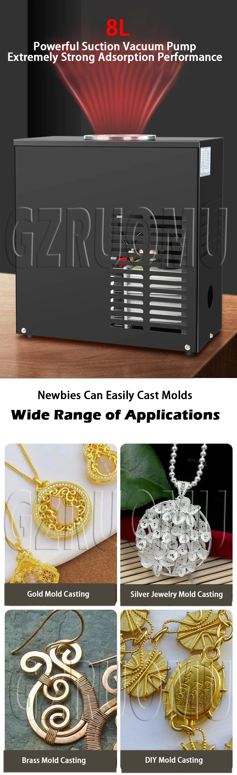 Powerful 8 Liter Suction Rope Machine Upgrade All-in-one Design Special Reverse