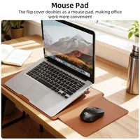 Housse de protection pour ordinateur portable 13-16 pouces pour Macbook Huawei Lenovo Sac d'ordinateur en PU avec doublure douce pour ordinateurs portables de 13 14 15 16 pouces 4