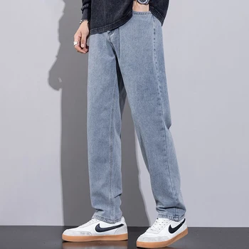 Trend-in Men's Washing straight fit denim pants casual daily look essential jeans DN0734