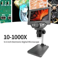 5.5" LCD Digital Microscope 1000X 1080P Coin Microscope Magnifier with Stand Soldering Microscope for Electronics Repair 1