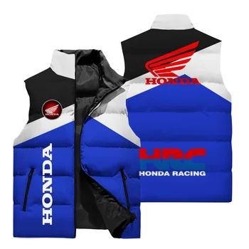 2025 Autunno e Inverno Harajuku Moda Gilet Honda Logo 3D Stampa Gilet senza maniche Antifreddo Caldo Nuovo Gilet da uomo oversize 1
