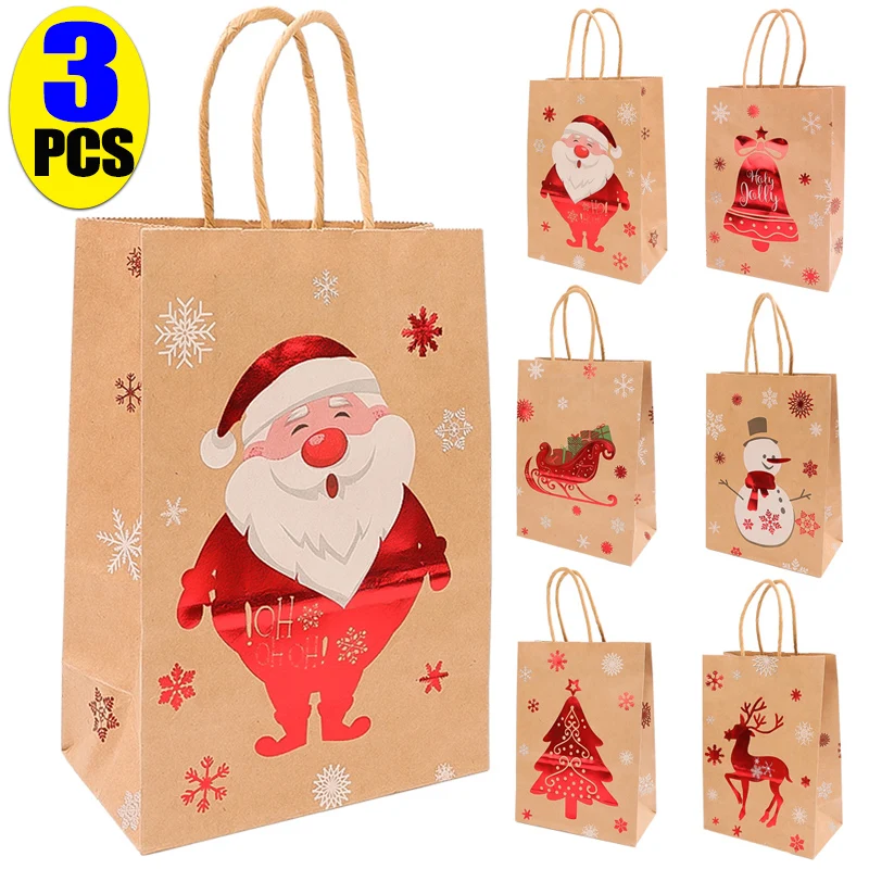Christmas Cooki Bag Christma Bag Candy Kraft Paper Packaging New