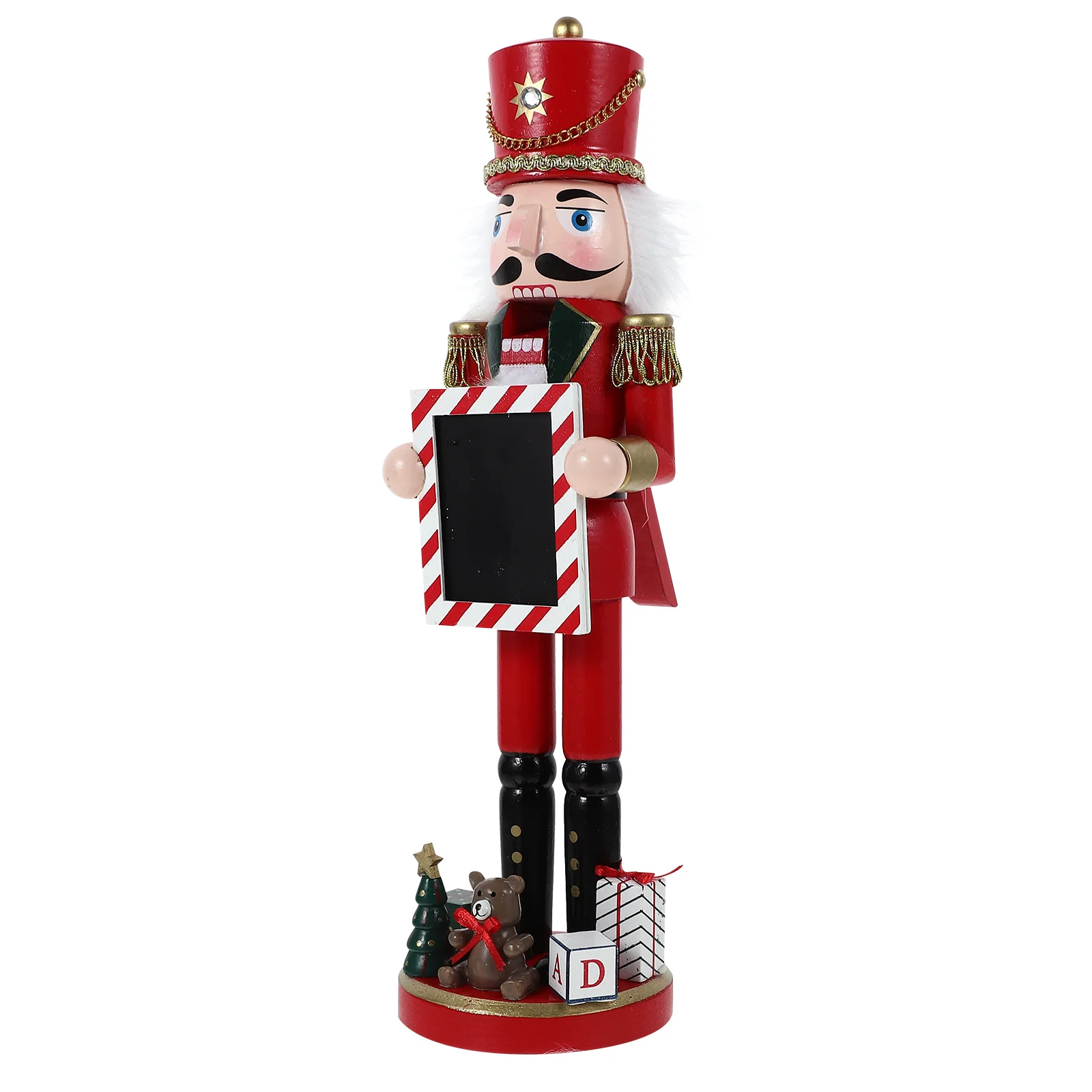 

Tabletop Wood Craft Nutcracker Puppet Xmas Nutcracker Decoration Wooden Nutcracker Model