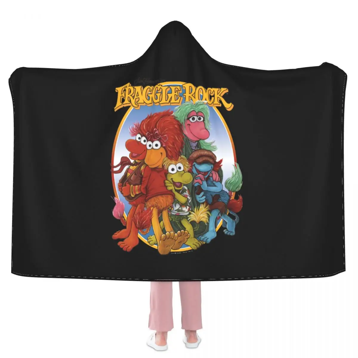 Одеяло с капюшоном Fraggle Rock Tv Show Group Hug лицензионное накидка удобное постельное
