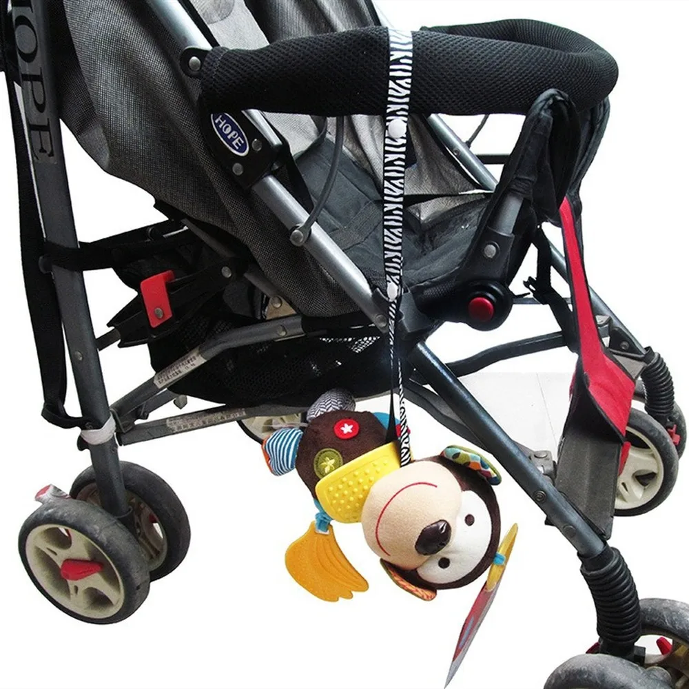 Anti Drop Hanger Belt 60cm*1.5cm Baby Toys Stroller Strap Fixed Car Pacifier Chain for Baby Supplies