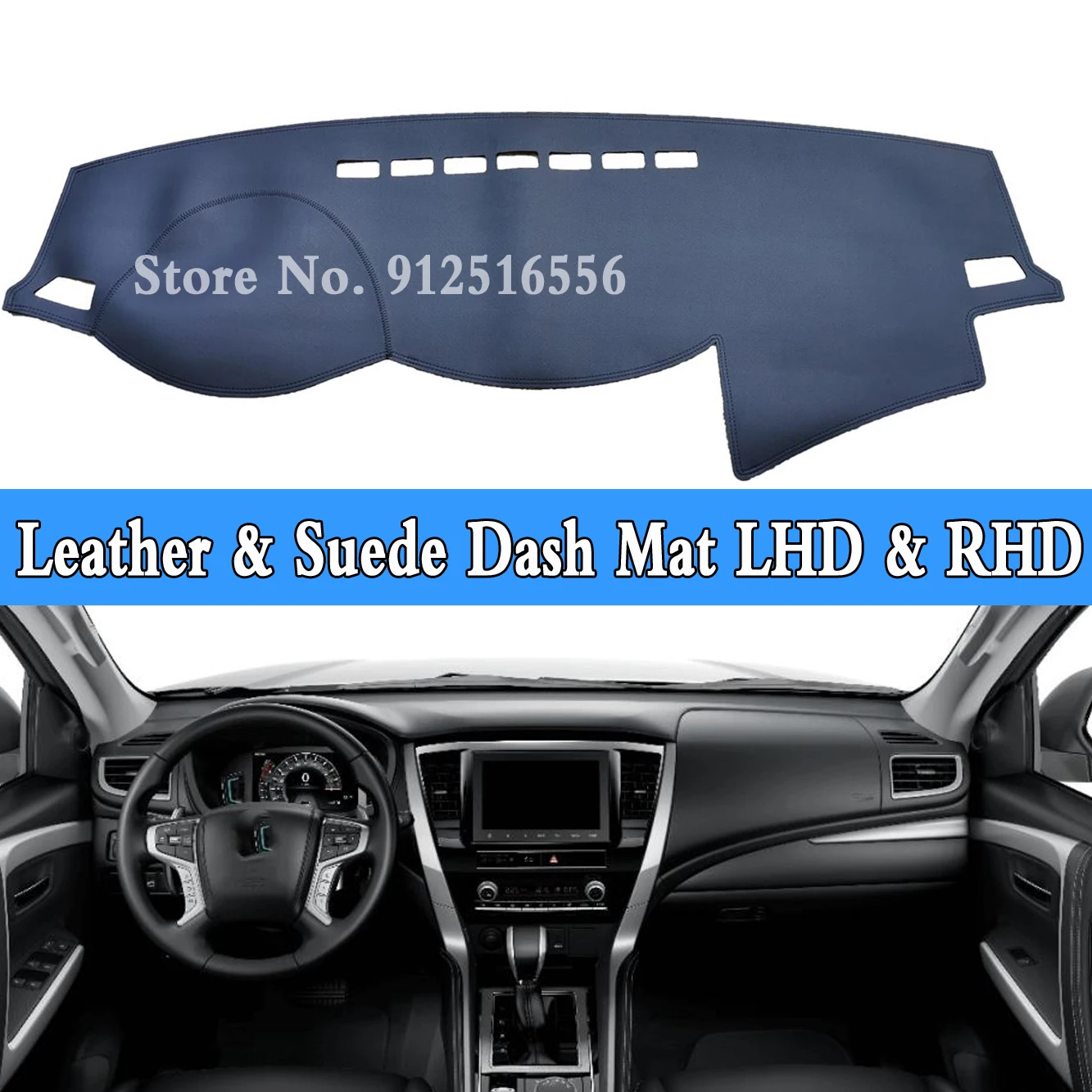 

Car Accessories Leather Dashmat Dash Mat Pad Dashboard Cover Sunshade For Mitsubishi L200 Triton Strada KJ KK KL 2015-2022