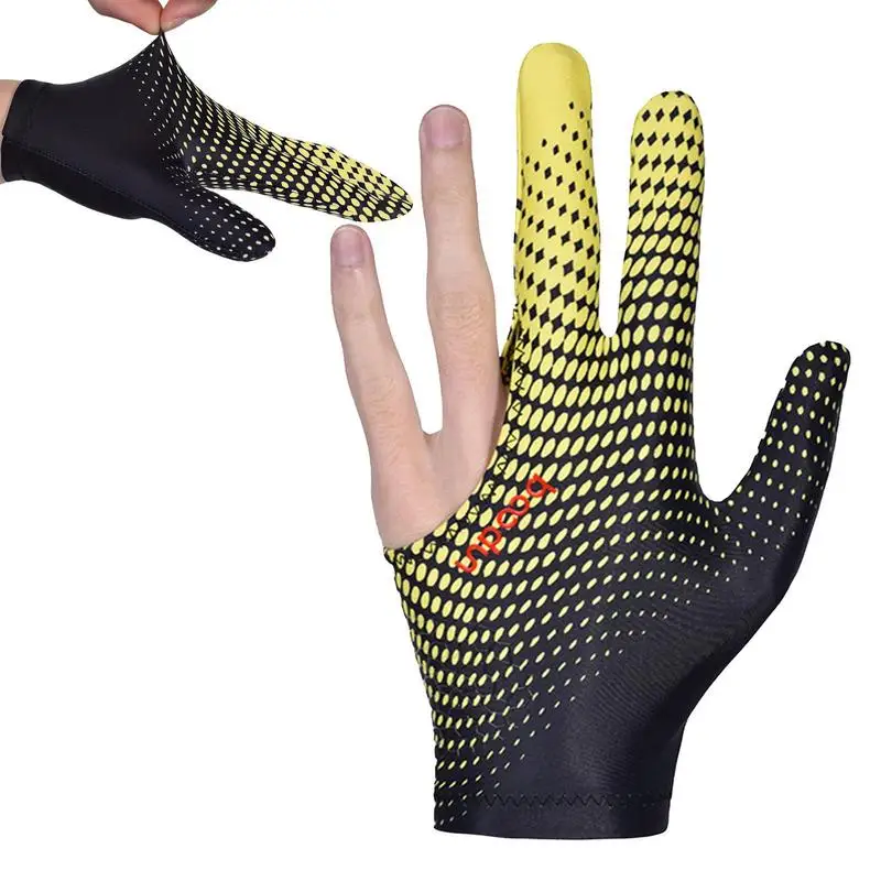 

Open Finger Billiards Gloves 3 Fingers Show Gloves For Billiard Shooters Anti Slip Ergonomic Elastic Pool Gloves For Women Men