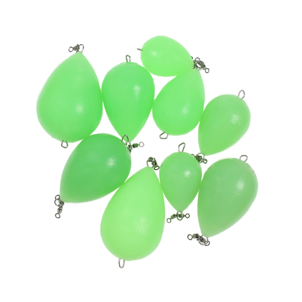 Flotteur lumineux en forme d'oeuf Elllv 20g-100g pour lancer longue distance et pêche de nuit