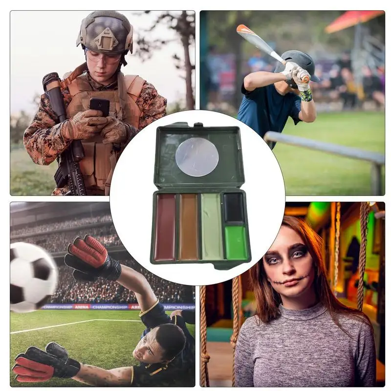 5 Colors Fans CS Shooting Face Paint Camouflage Oil Men Women Outdoor Military Training Hunting Football Gear