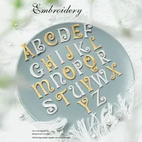 Buy Exquisite Golden English Letters Patches | A-Z | Iron-On Applique for Clothing Accessory | Iron Patches for Wedding Decoration | Online - Image 6