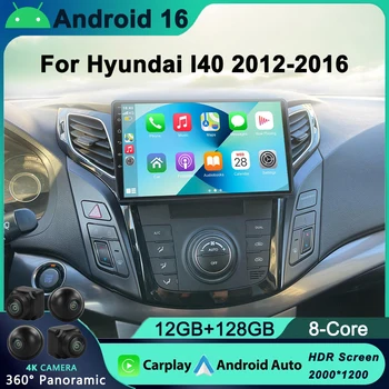 Per HYUNDAI I40 2012-2016 Auto Multimedia Navigazione GPS Autoradio Android16 Built-in Carplay Auto BT WIFI 2din Senza Unità Principale DVD
