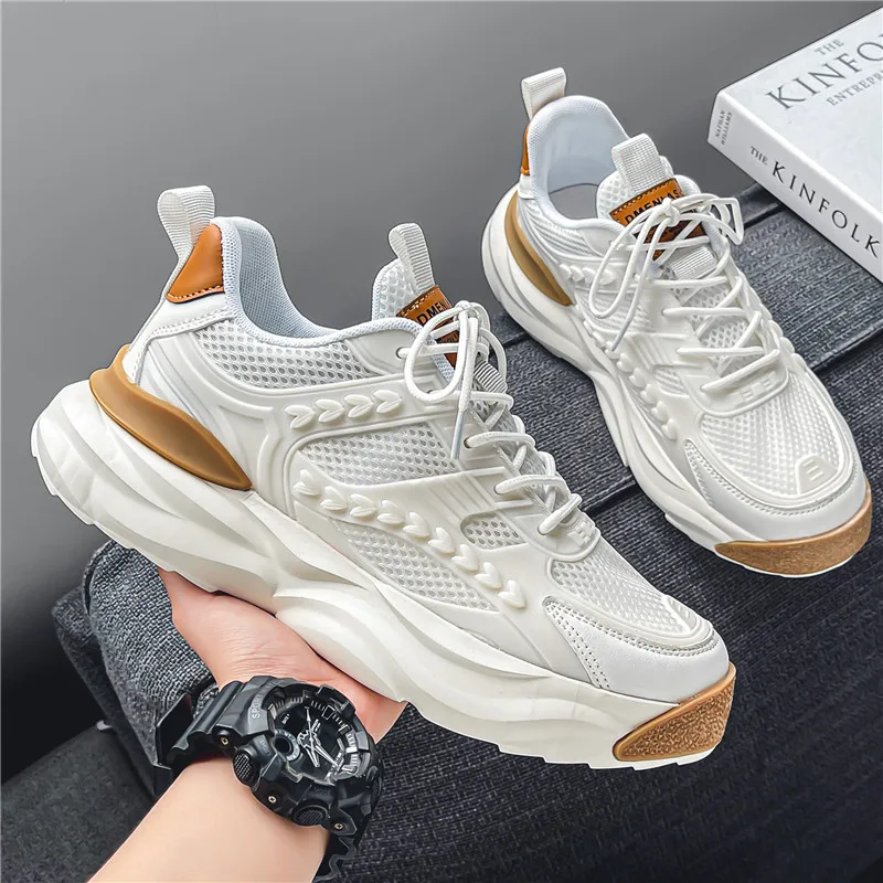 

Кроссовки мужские спортивные на платформе, дышащие Сникерсы для бега, Повседневная прогулочная обувь, Summ, модные, 2023