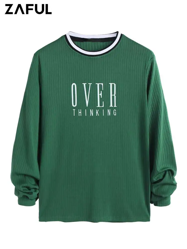 

Женская футболка с длинным рукавом и круглым вырезом, свободного покроя