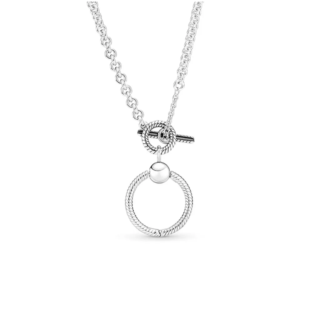 925 Silver Valentine's Day Red Heart Necklace Fit Original Bracelet Diy Women Jewelry Dangle Pendant Charm Bead