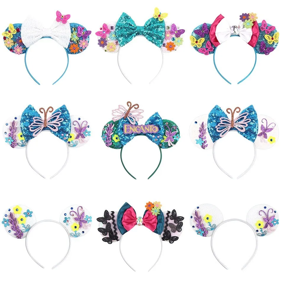 Accessori Per Capelli Encanto Per Bambini Mirabel Madrigal Zotela Copricapo Con Fiocco Per Ragazze Bambini Fascia Per Capelli Con Fiore Fai-Da-Te